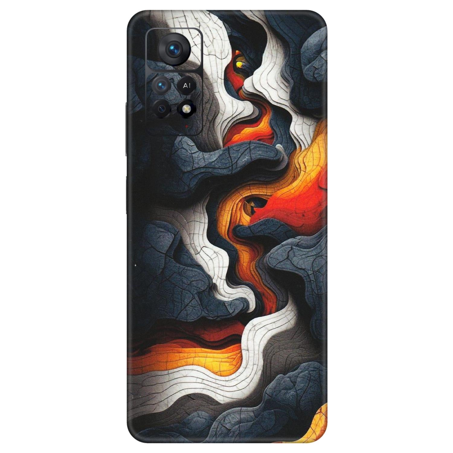 Xiaomi Redmi Phone Skins (All Models) - Abstract Volcanic Layers - Matte Finish (M-52) Redmi Note 11 Pro Plus 5G
