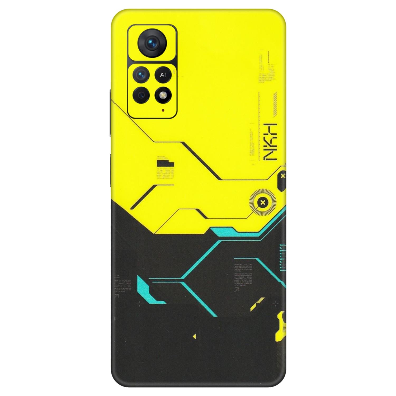 Xiaomi Redmi Phone Skins (All Models) - Black Yellow Technica - Matte Finish (M-53) Redmi Note 11 Pro Plus 5G