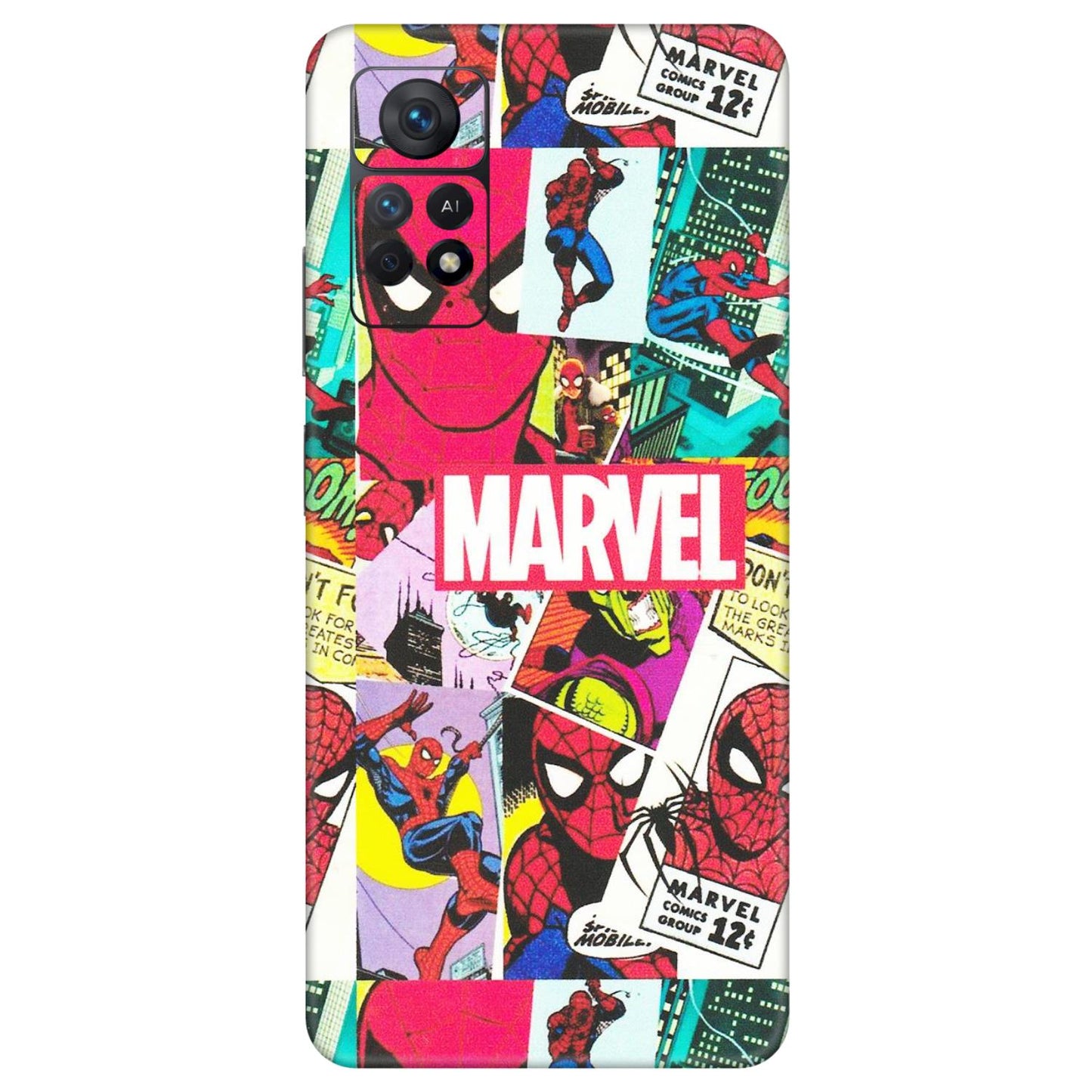 Xiaomi Redmi Phone Skins (All Models) - Marvel Comic Spiderman Grafitti - Matte Finish (M-72) Redmi Note 11 Pro Plus 5G