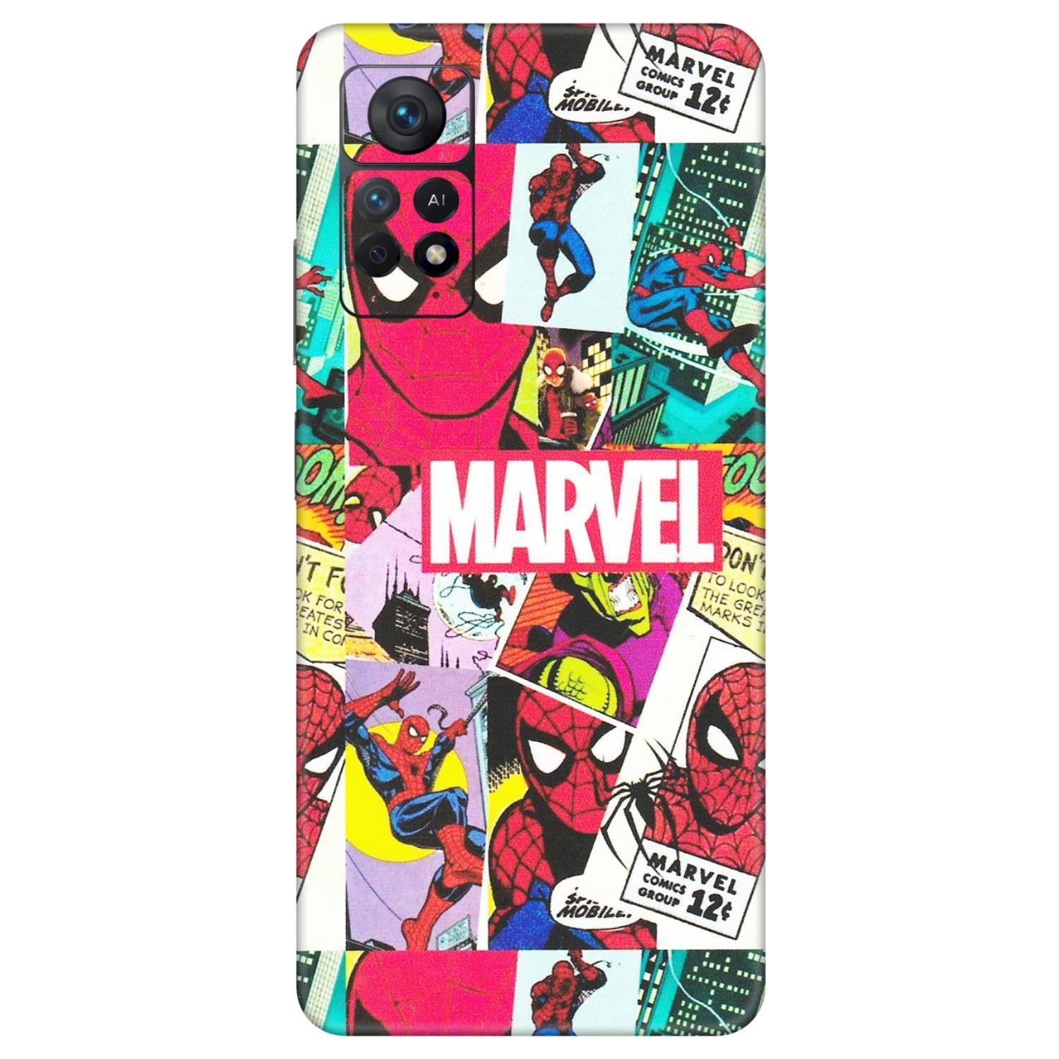 Xiaomi Redmi Phone Skins (All Models) - Marvel Comic Spiderman Grafitti - Matte Finish (M-72) Redmi Note 11 Pro Plus 5G