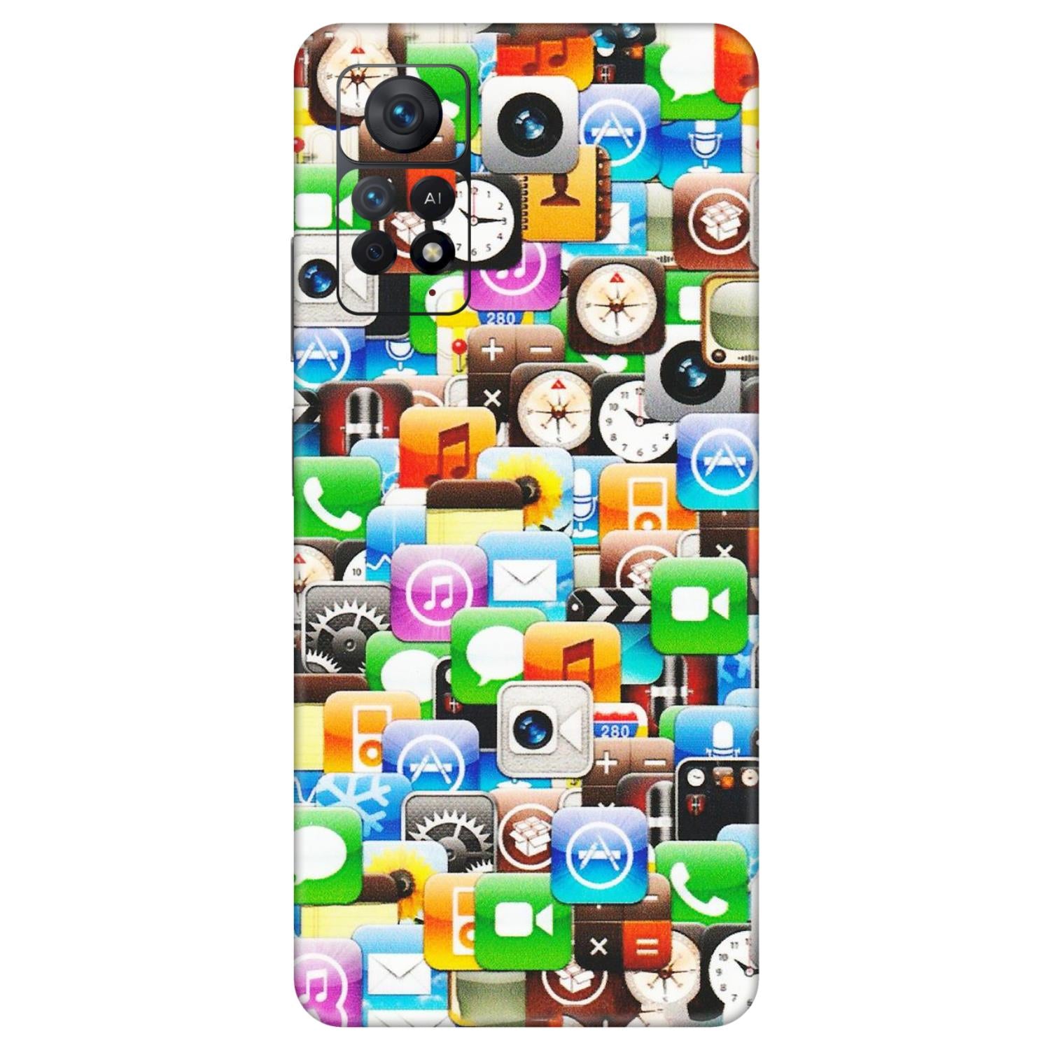 Xiaomi Redmi Phone Skins (All Models) - All Apple Icons - Matte Finish (M-93) Redmi Note 11 Pro Plus 5G