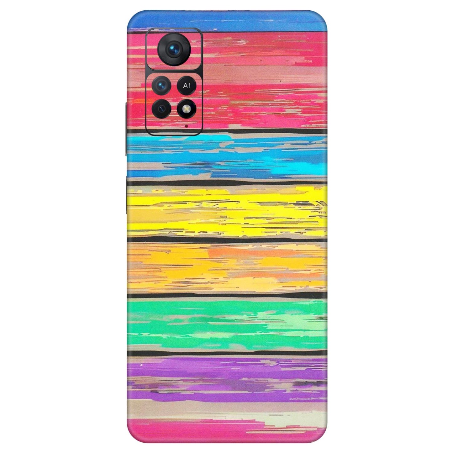 Xiaomi Redmi Phone Skins (All Models) - Multi Colour Wooden Wall - Matte Finish (M-96) Redmi Note 11 Pro Plus 5G