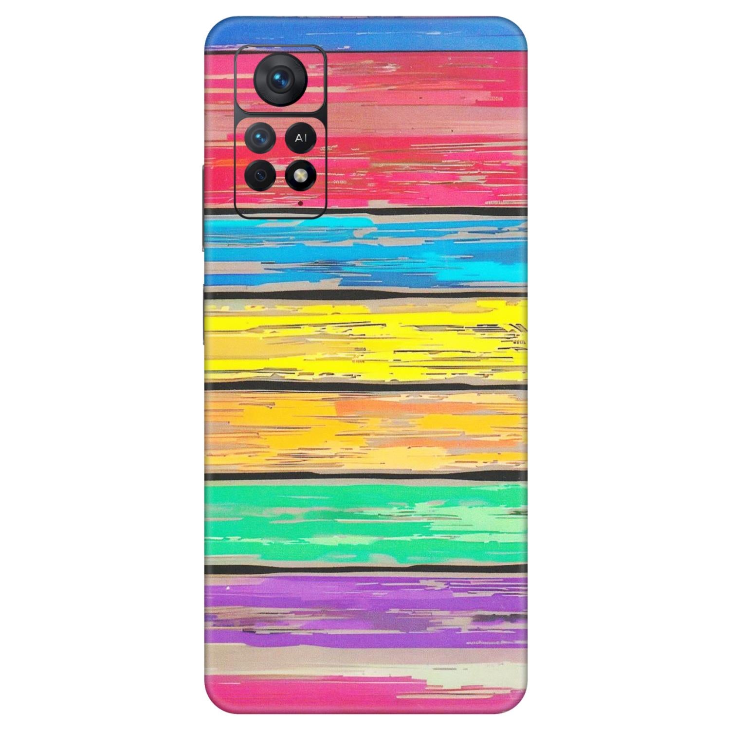 Xiaomi Redmi Phone Skins (All Models) - Multi Colour Wooden Wall - Matte Finish (M-96) Redmi Note 11 Pro Plus 5G