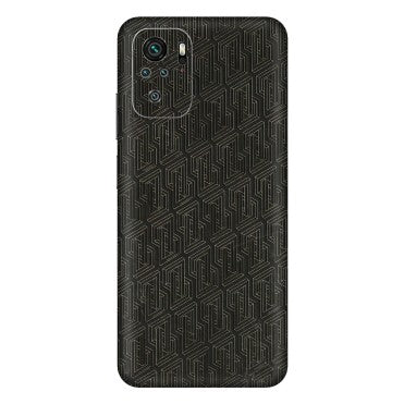 Xiaomi Redmi Phone Skins (All Models) - Black Abstract Pattern - 3D Embossed Finish (L-117) Redmi Note 11SE