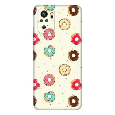 Xiaomi Redmi Phone Skins (All Models) - Mini Donuts Doodle Art - 3D Embossed Finish (L-122) Redmi Note 11SE