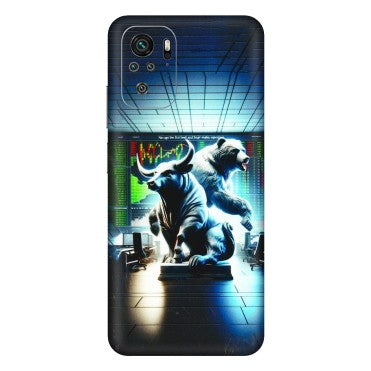 Xiaomi Redmi Phone Skins (All Models) - Stock Market Sensex Bear vs Bulls - 3D Embossed Finish (L-15) Redmi Note 11SE