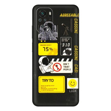 Xiaomi Redmi Phone Skins (All Models) - Black Cassini - 3D Embossed Finish (L-161) Redmi Note 11SE