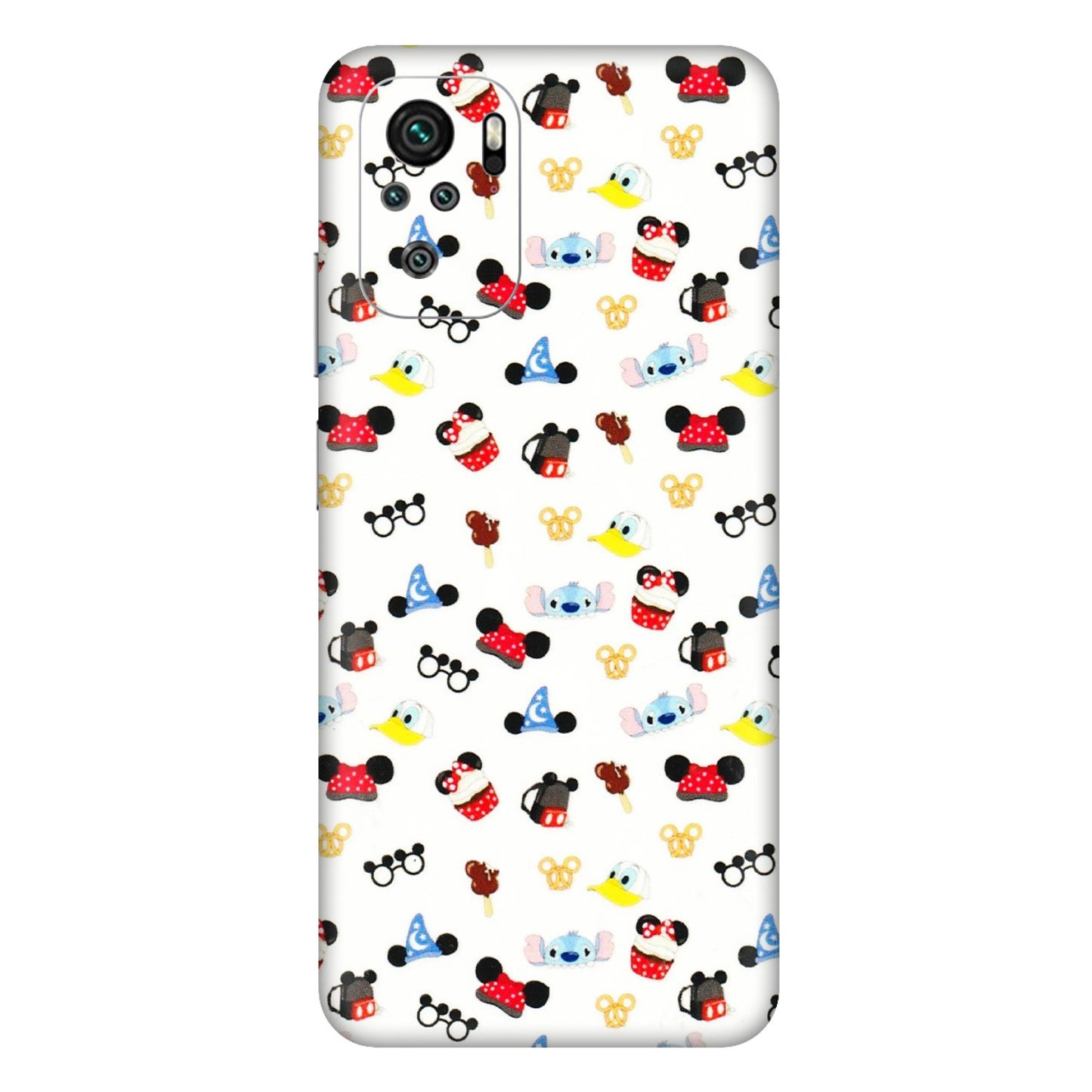 Xiaomi Redmi Phone Skins (All Models) - Minnie Mouse & Donald Doodles s - 3D Embossed Finish (L-194) Redmi Note 11SE