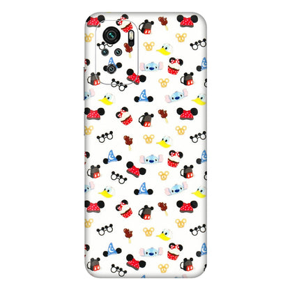 Xiaomi Redmi Phone Skins (All Models) - Minnie Mouse & Donald Doodles s - 3D Embossed Finish (L-194) Redmi Note 11SE