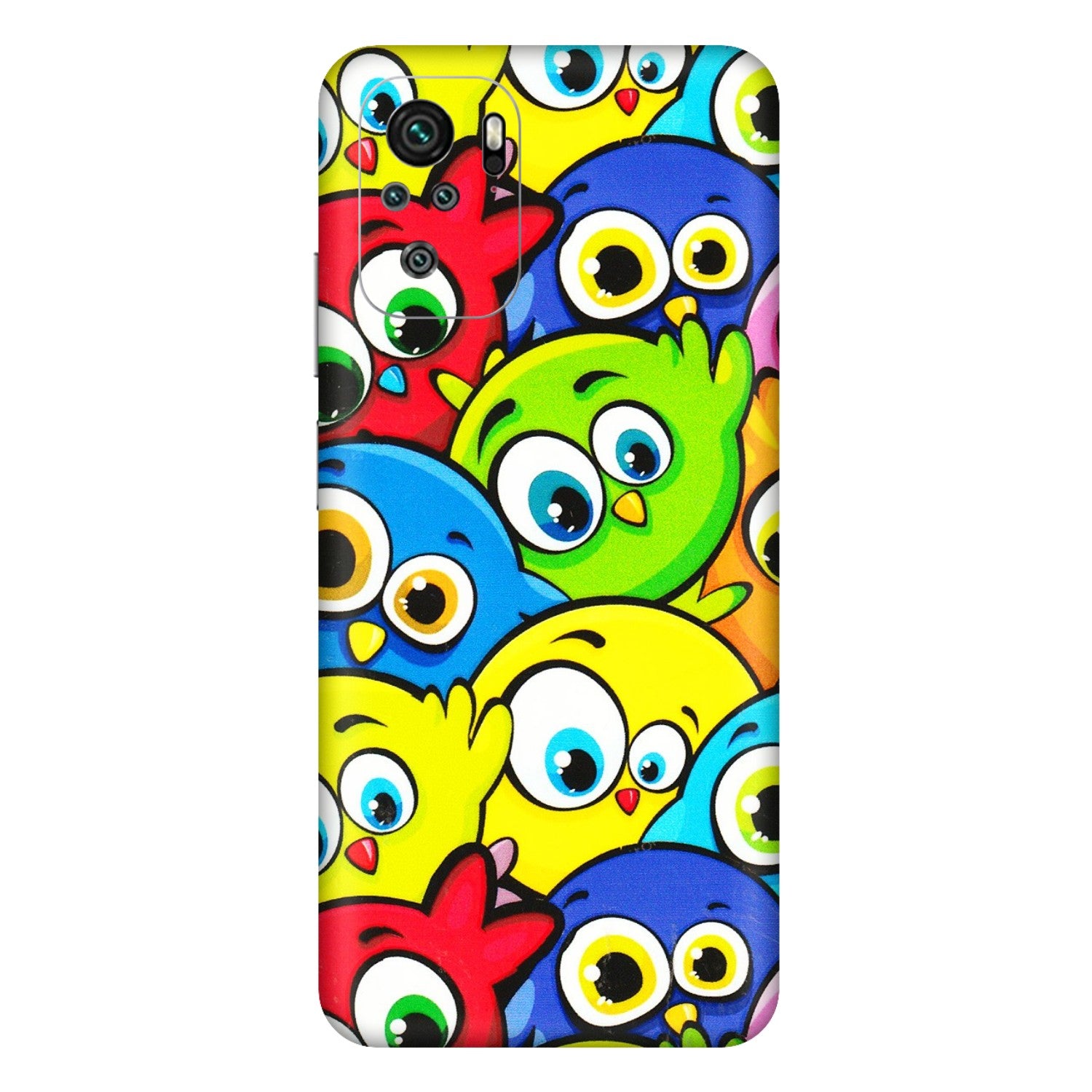 Xiaomi Redmi Phone Skins (All Models) - Cute Fluffy Birds - 3D Embossed Finish (L-213) Redmi Note 11SE