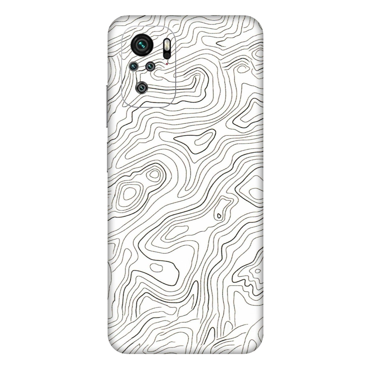 Xiaomi Redmi Phone Skins (All Models) - White Black Swirls - 3D Embossed Finish (L-219) Redmi Note 11SE