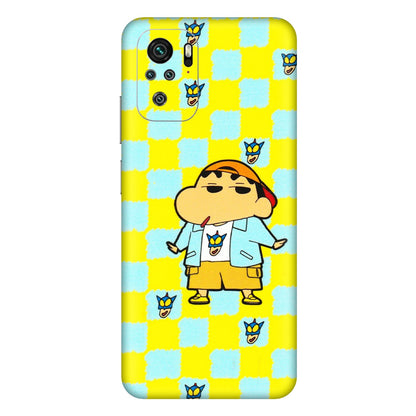 Xiaomi Redmi Phone Skins (All Models) - Yellow Blue Shinchan Cute - 3D Embossed Finish (L-221) Redmi Note 11SE
