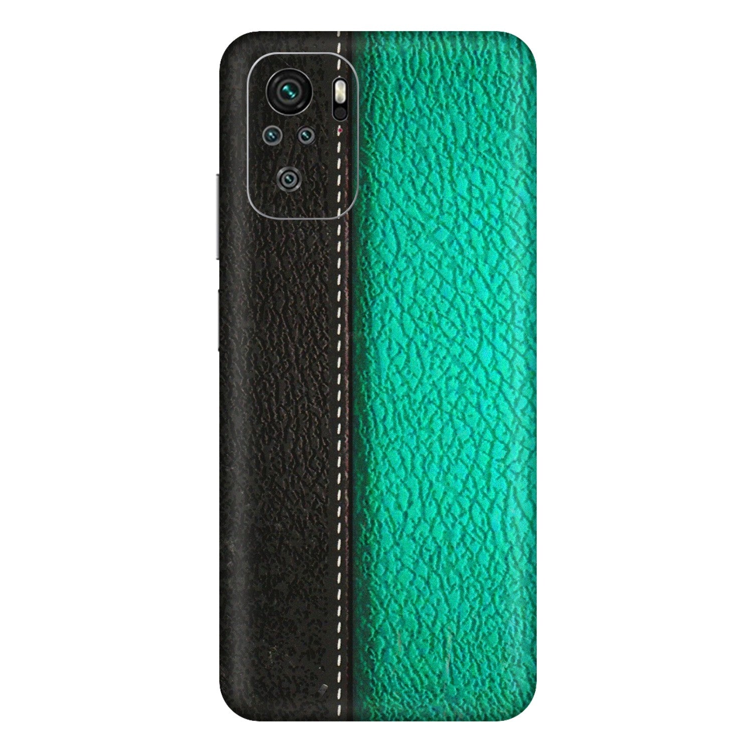Xiaomi Redmi Phone Skins (All Models) - Black Green Dual  Leather Stich - 3D Embossed Finish (L-233) Redmi Note 11SE