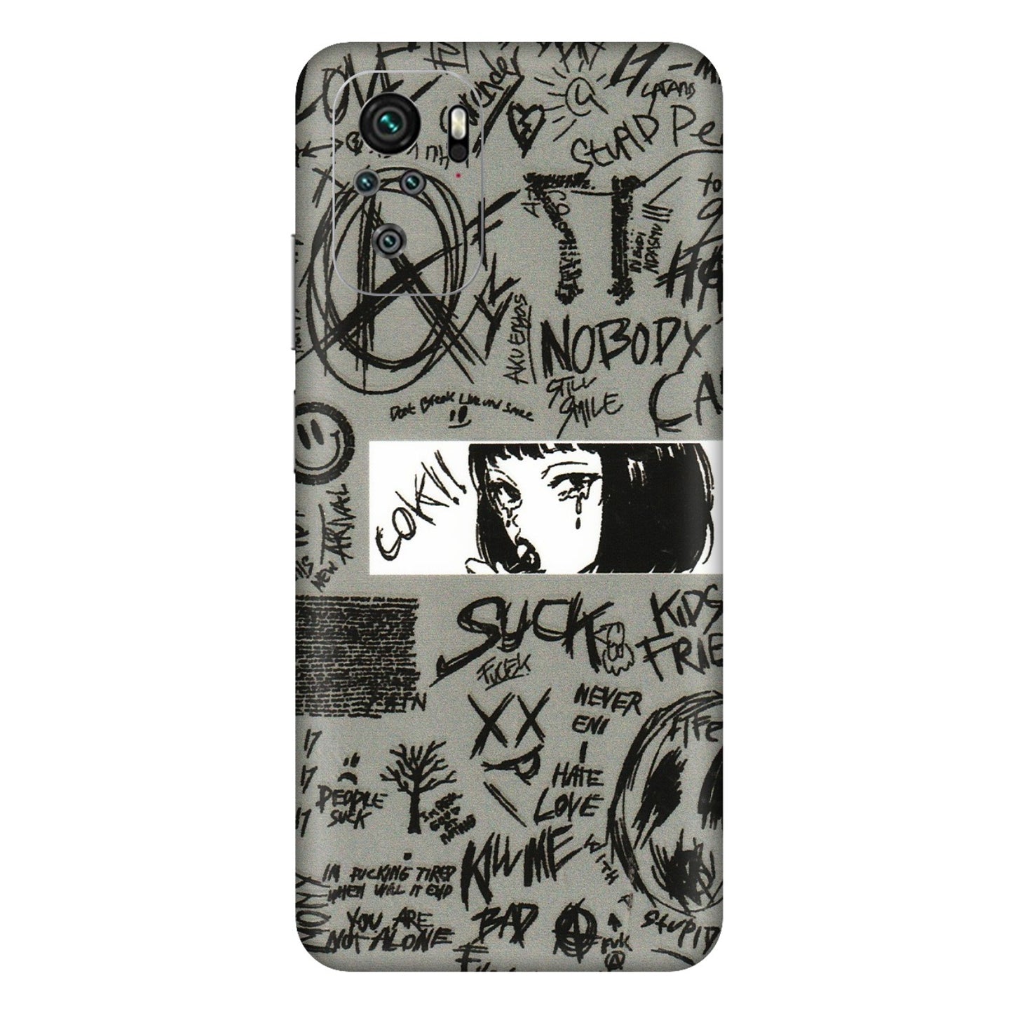 Xiaomi Redmi Phone Skins (All Models) - Never Have Love Anime - 3D Embossed Finish (L-260) Redmi Note 11SE