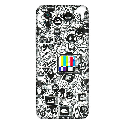 Xiaomi Redmi Phone Skins (All Models) - Doodles Positive Art - 3D Embossed Finish (L-263) Redmi Note 11SE