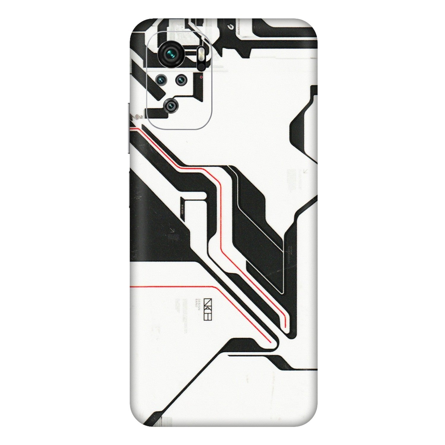 Xiaomi Redmi Phone Skins (All Models) - White Techy Logo - 3D Embossed Finish (L-312) Redmi Note 11SE