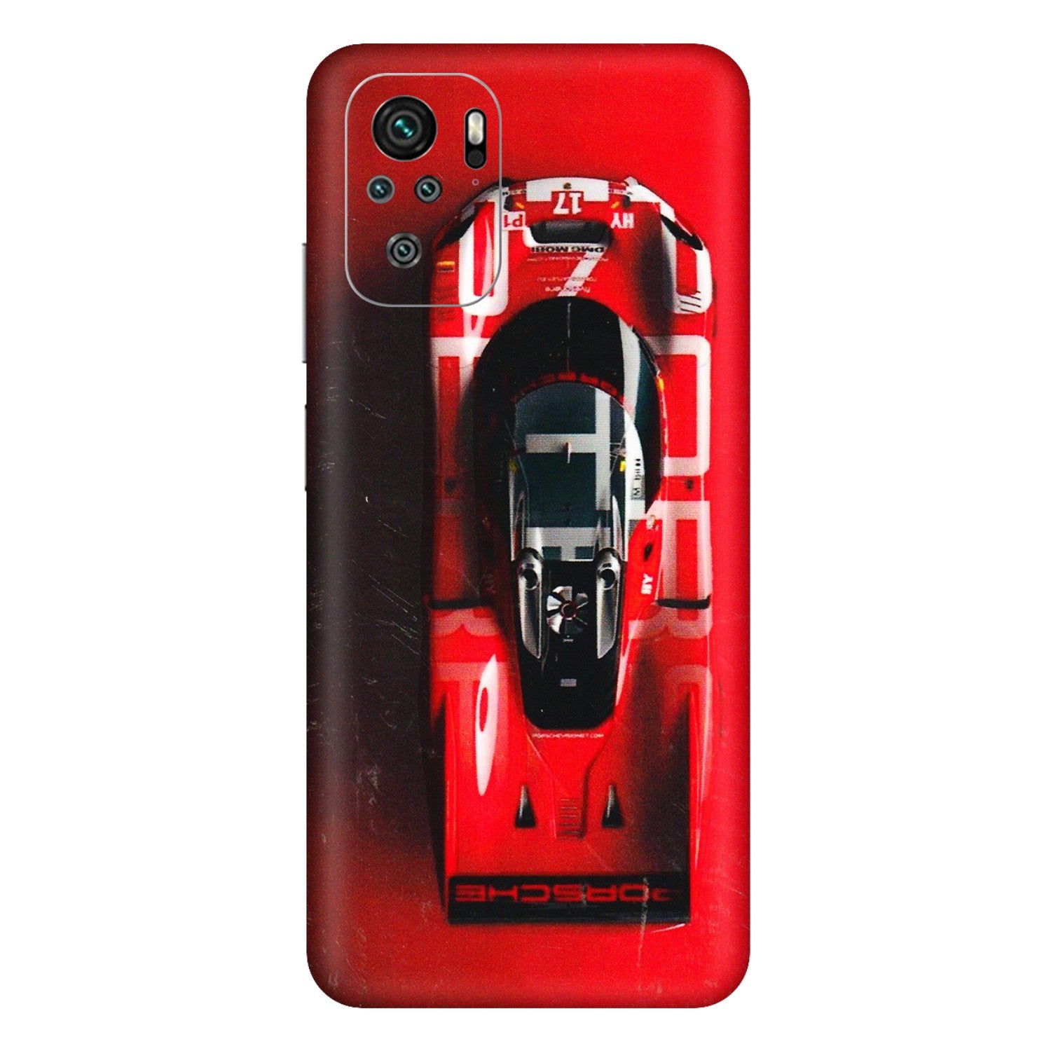 Xiaomi Redmi Phone Skins (All Models) - Red Porsche Car Logo - 3D Embossed Finish (L-315) Redmi Note 11SE