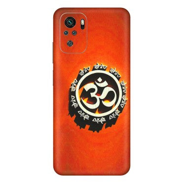 Xiaomi Redmi Phone Skins (All Models) - Aum Shiv Orange - 3D Embossed Finish (L-32) Redmi Note 11SE
