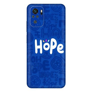 Xiaomi Redmi Phone Skins (All Models) - Hope Doodles Blue - 3D Embossed Finish (L-43) Redmi Note 11SE