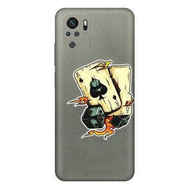 Xiaomi Redmi Phone Skins (All Models) - Grey Cards Of Ace - 3D Embossed Finish (L-77) Redmi Note 11SE