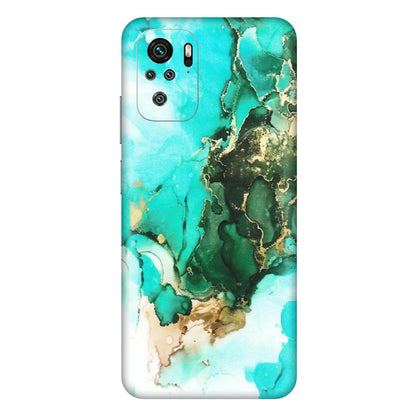 Xiaomi Redmi Phone Skins (All Models) - The Blue Gold Marble - Matte Finish (M-124) Redmi Note 11SE