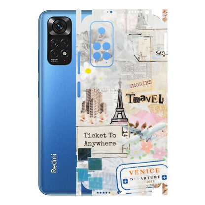 Xiaomi Redmi Phone Skins (All Models) - Travel Memories - Transparent Finish (T-09) Redmi Note 11