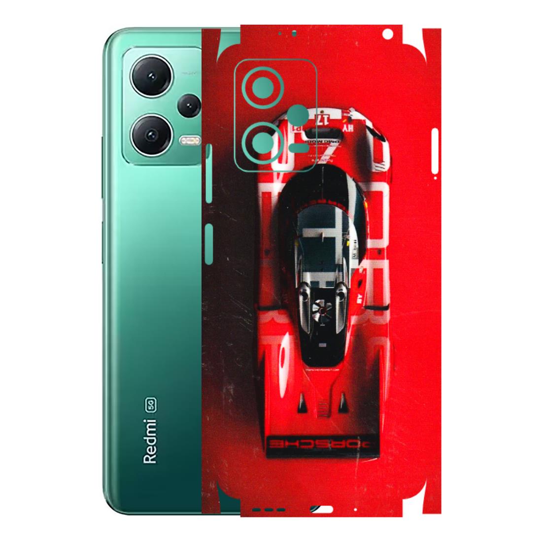 Xiaomi Redmi Phone Skins (All Models) - Red Porsche Car Logo - 3D Embossed Finish (L-315) Redmi Note 12 5G