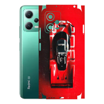 Xiaomi Redmi Phone Skins (All Models) - Red Porsche Car Logo - 3D Embossed Finish (L-315) Redmi Note 12 5G