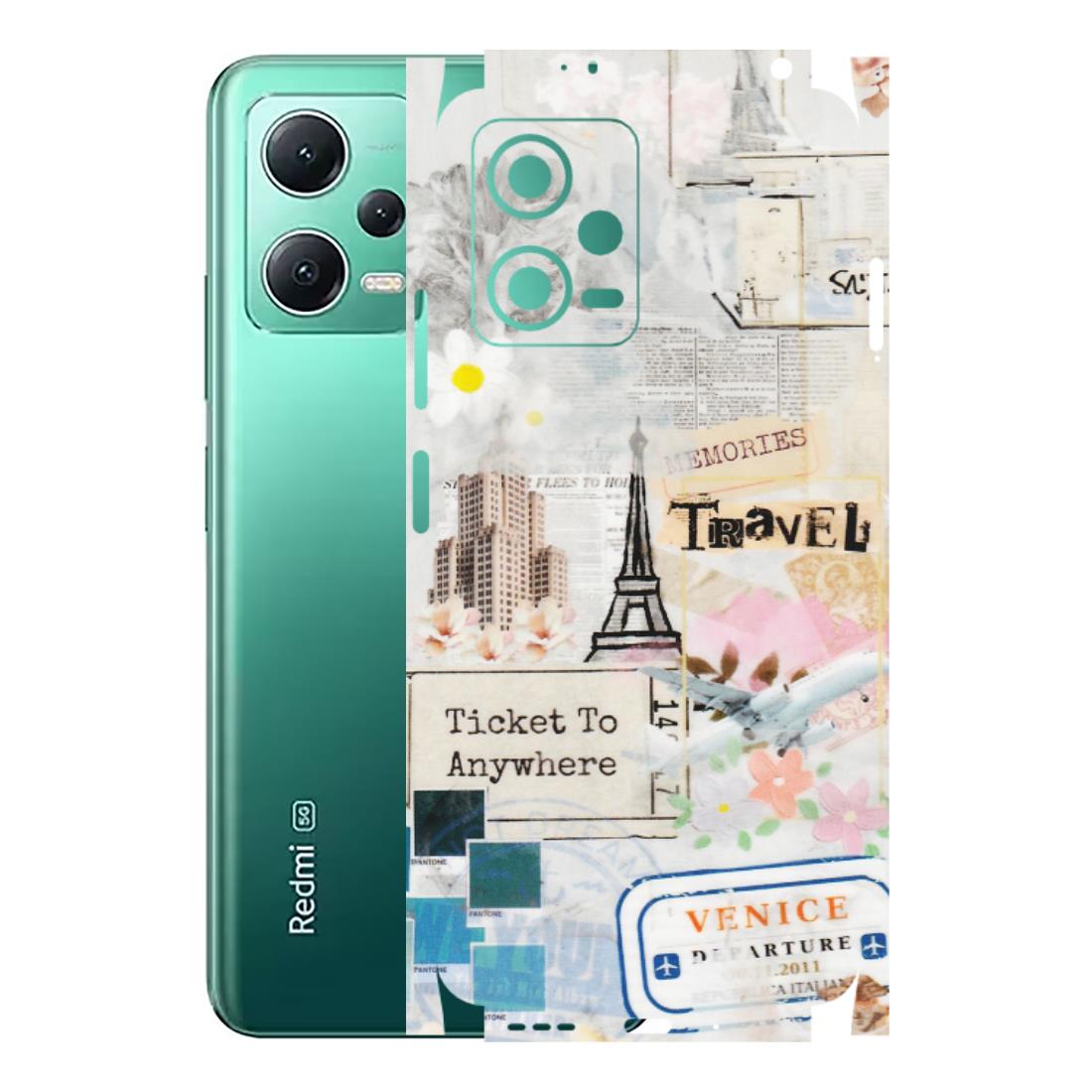 Xiaomi Redmi Phone Skins (All Models) - Travel Memories - Transparent Finish (T-09) Redmi Note 12 5G