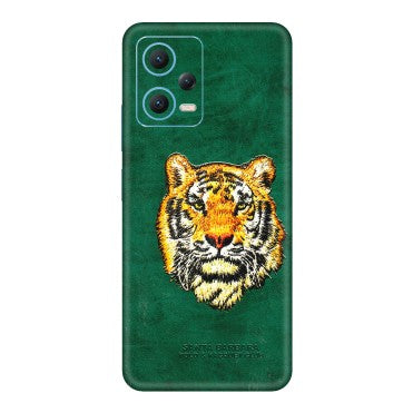 Xiaomi Redmi Phone Skins (All Models) - Leather Feel Tiger - 3D Embossed Finish (L-111) Redmi Note 12 5G