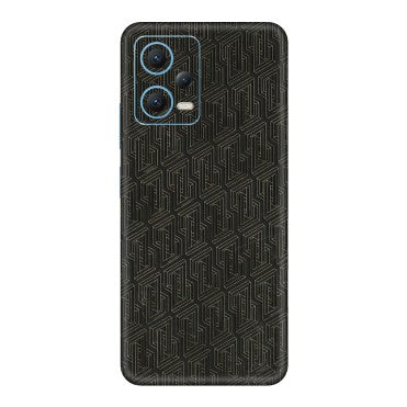 Xiaomi Redmi Phone Skins (All Models) - Black Abstract Pattern - 3D Embossed Finish (L-117) Redmi Note 12 5G