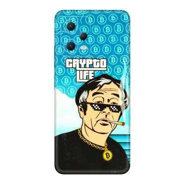 Xiaomi Redmi Phone Skins (All Models) - Crypto Thug Life - 3D Embossed Finish (L-179) Redmi Note 12 5G