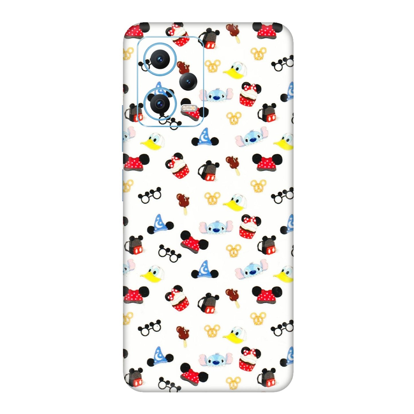 Xiaomi Redmi Phone Skins (All Models) - Minnie Mouse & Donald Doodles s - 3D Embossed Finish (L-194) Redmi Note 12 5G