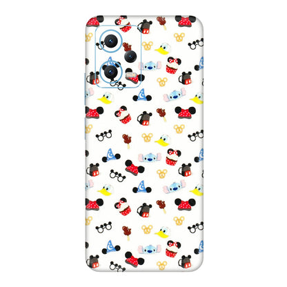 Xiaomi Redmi Phone Skins (All Models) - Minnie Mouse & Donald Doodles s - 3D Embossed Finish (L-194) Redmi Note 12 5G