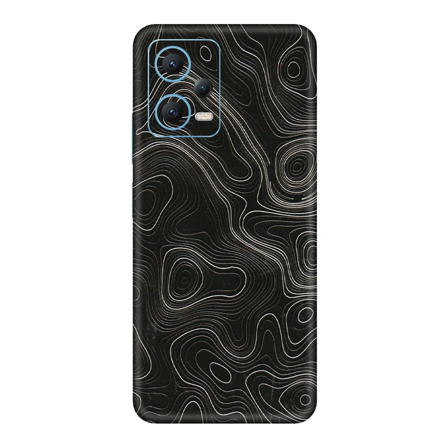 Xiaomi Redmi Phone Skins (All Models) - Black Swirl - 3D Embossed Finish (L-196) Redmi Note 12 5G