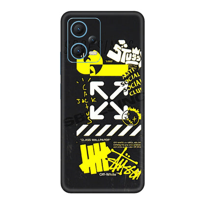 Xiaomi Redmi Phone Skins (All Models) - Anti Social Graffiti - 3D Embossed Finish (L-198) Redmi Note 12 5G