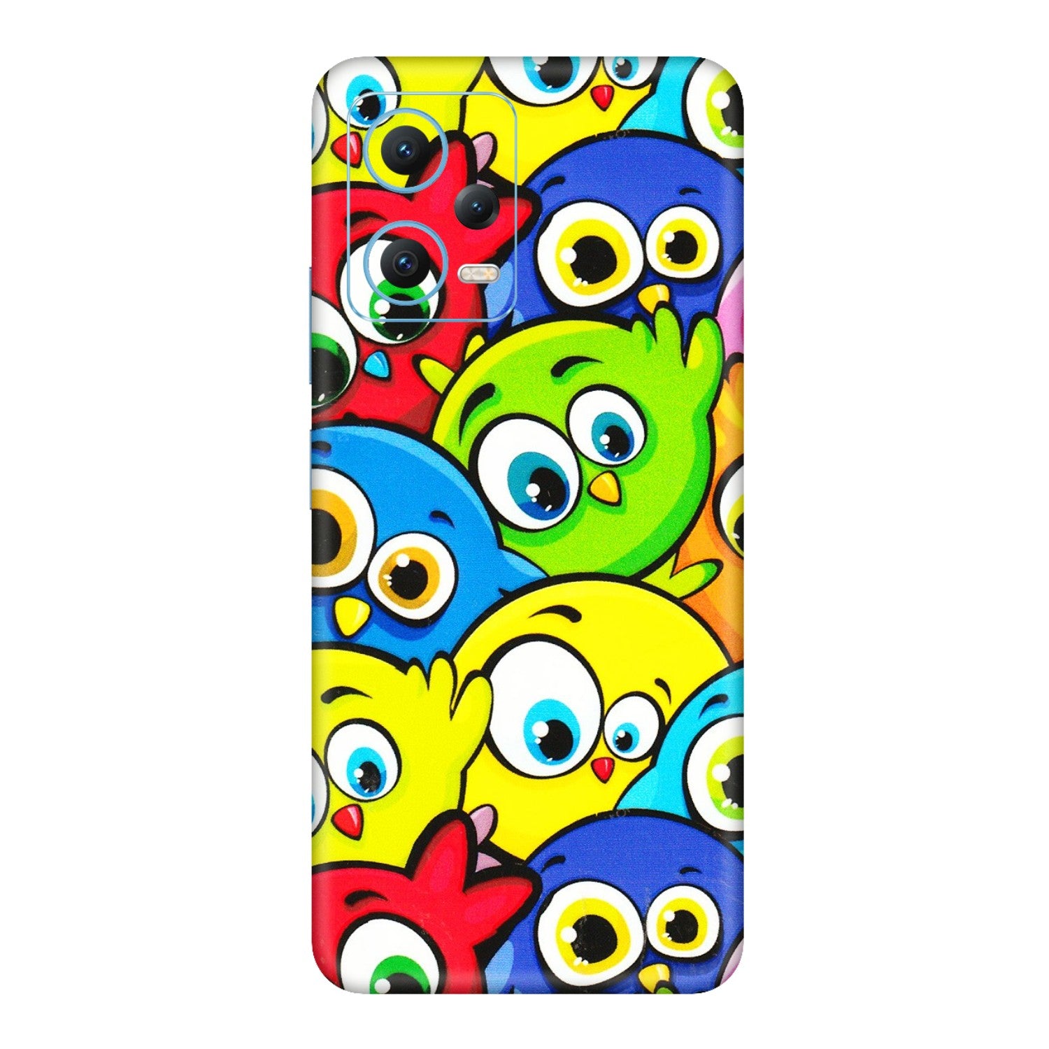 Xiaomi Redmi Phone Skins (All Models) - Cute Fluffy Birds - 3D Embossed Finish (L-213) Redmi Note 12 5G