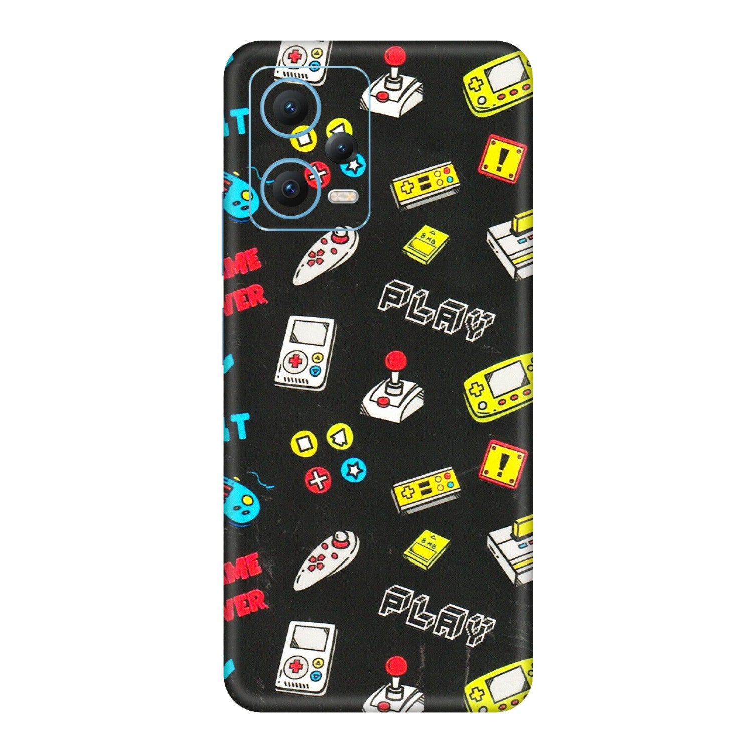 Xiaomi Redmi Phone Skins (All Models) - Gaming Doodles - 3D Embossed Finish (L-224) Redmi Note 12 5G