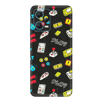 Xiaomi Redmi Phone Skins (All Models) - Gaming Doodles - 3D Embossed Finish (L-224) Redmi Note 12 5G