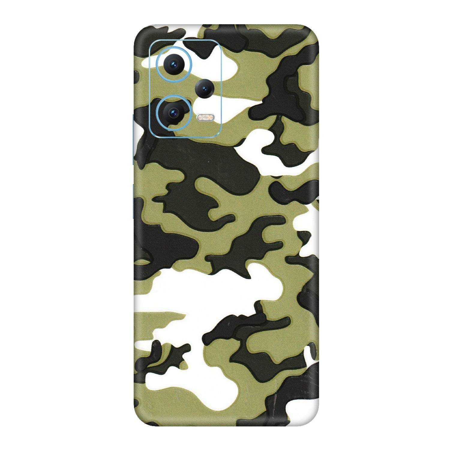 Xiaomi Redmi Phone Skins (All Models) - Camouflages White And Green - 3D Embossed Finish (L-243) Redmi Note 12 5G
