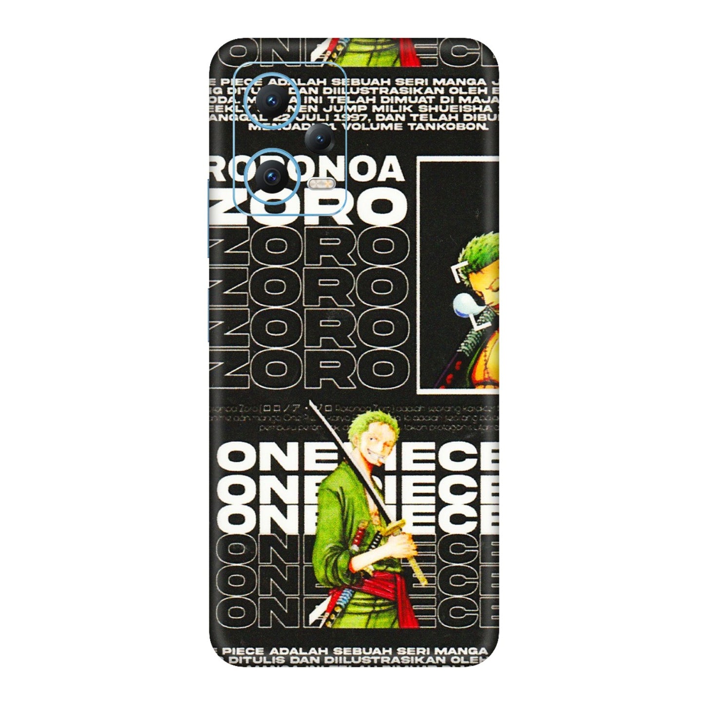 Xiaomi Redmi Phone Skins (All Models) - One Piece Zoro - 3D Embossed Finish (L-250) Redmi Note 12 5G