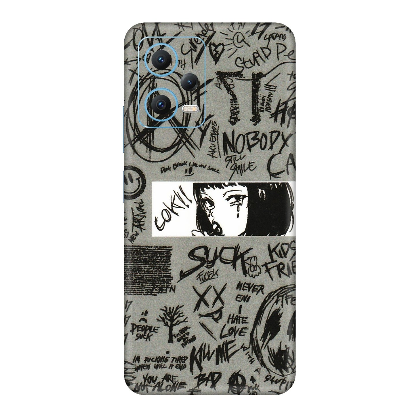 Xiaomi Redmi Phone Skins (All Models) - Never Have Love Anime - 3D Embossed Finish (L-260) Redmi Note 12 5G