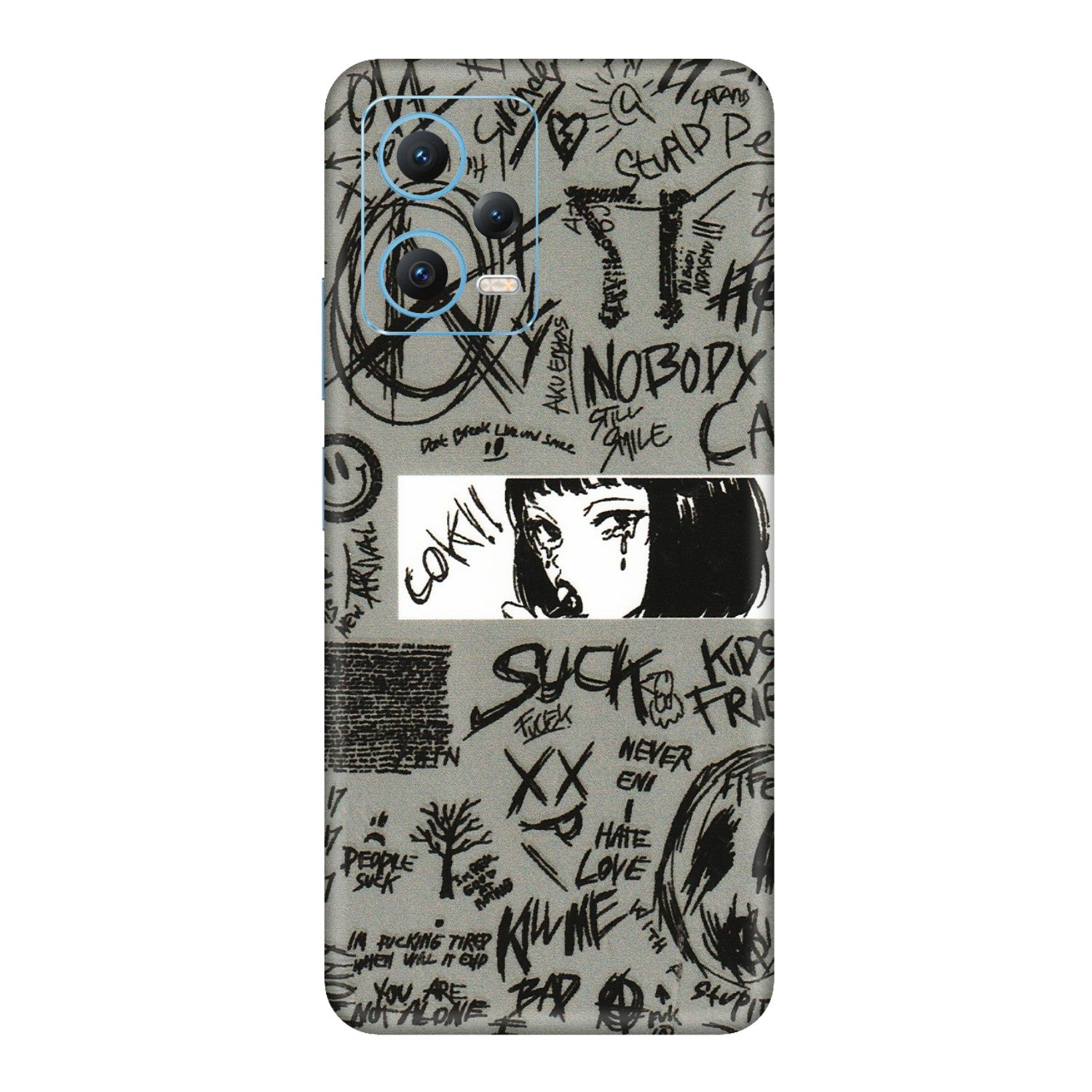 Xiaomi Redmi Phone Skins (All Models) - Never Have Love Anime - 3D Embossed Finish (L-260) Redmi Note 12 5G