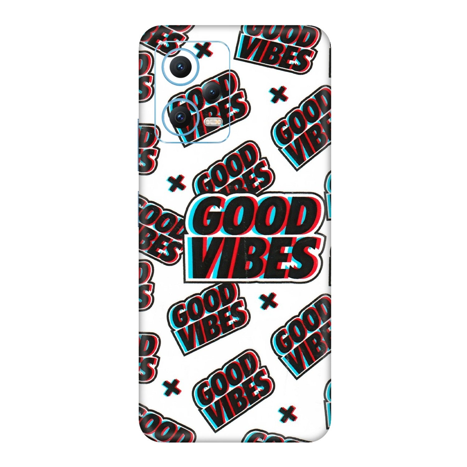 Xiaomi Redmi Phone Skins (All Models) - Good Vibes - 3D Embossed Finish (L-282) Redmi Note 12 5G
