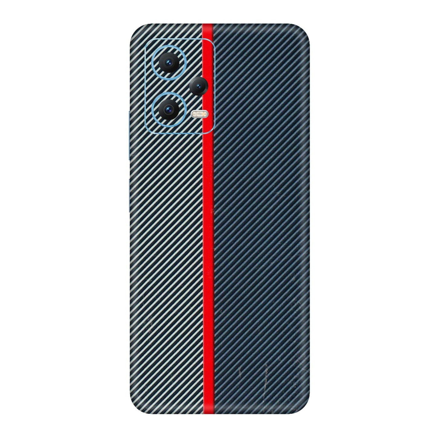 Xiaomi Redmi Phone Skins (All Models) - Blue Sober Lines - 3D Embossed Finish (L-305) Redmi Note 12 5G