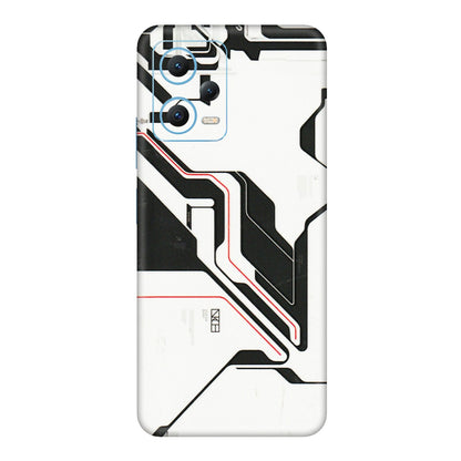 Xiaomi Redmi Phone Skins (All Models) - White Techy Logo - 3D Embossed Finish (L-312) Redmi Note 12 5G