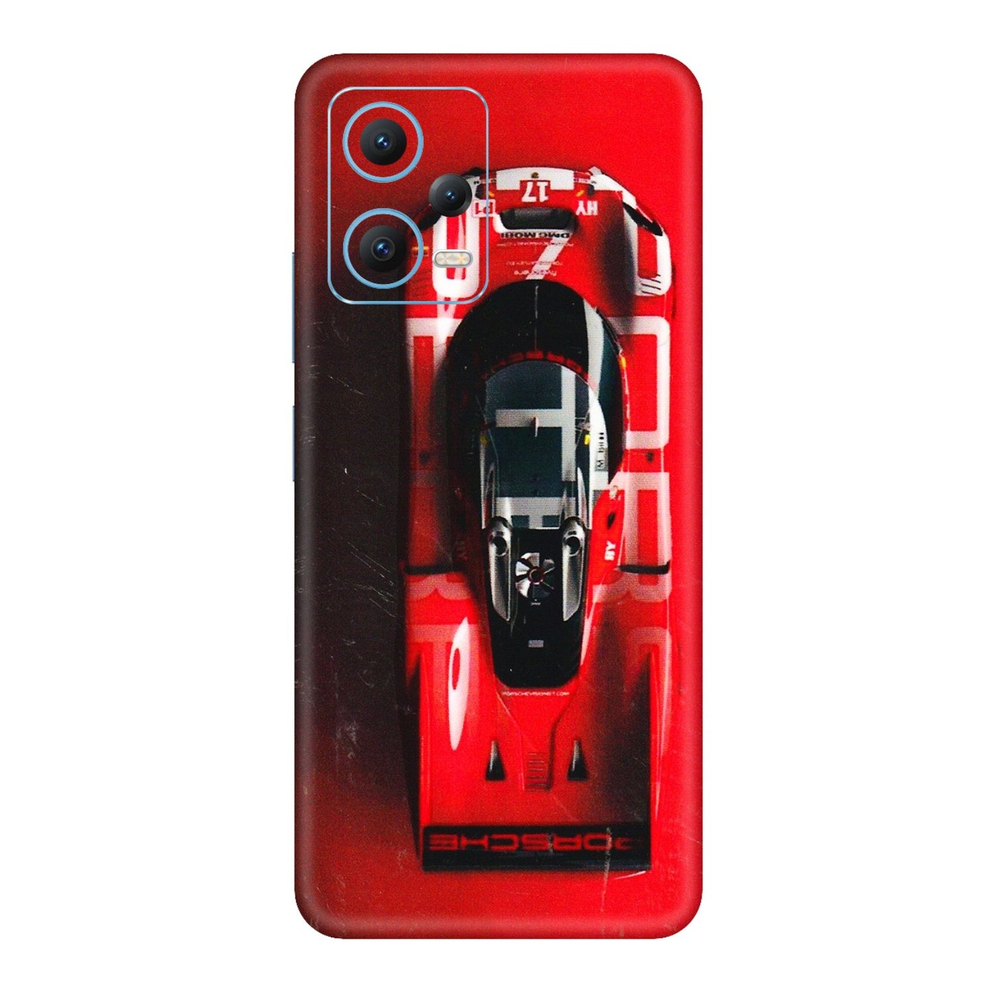 Xiaomi Redmi Phone Skins (All Models) - Red Porsche Car Logo - 3D Embossed Finish (L-315) Redmi Note 12 5G