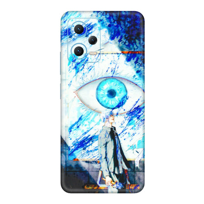 Xiaomi Redmi Phone Skins (All Models) - Anime Sea Blue Eye - 3D Embossed Finish (L-318) Redmi Note 12 5G