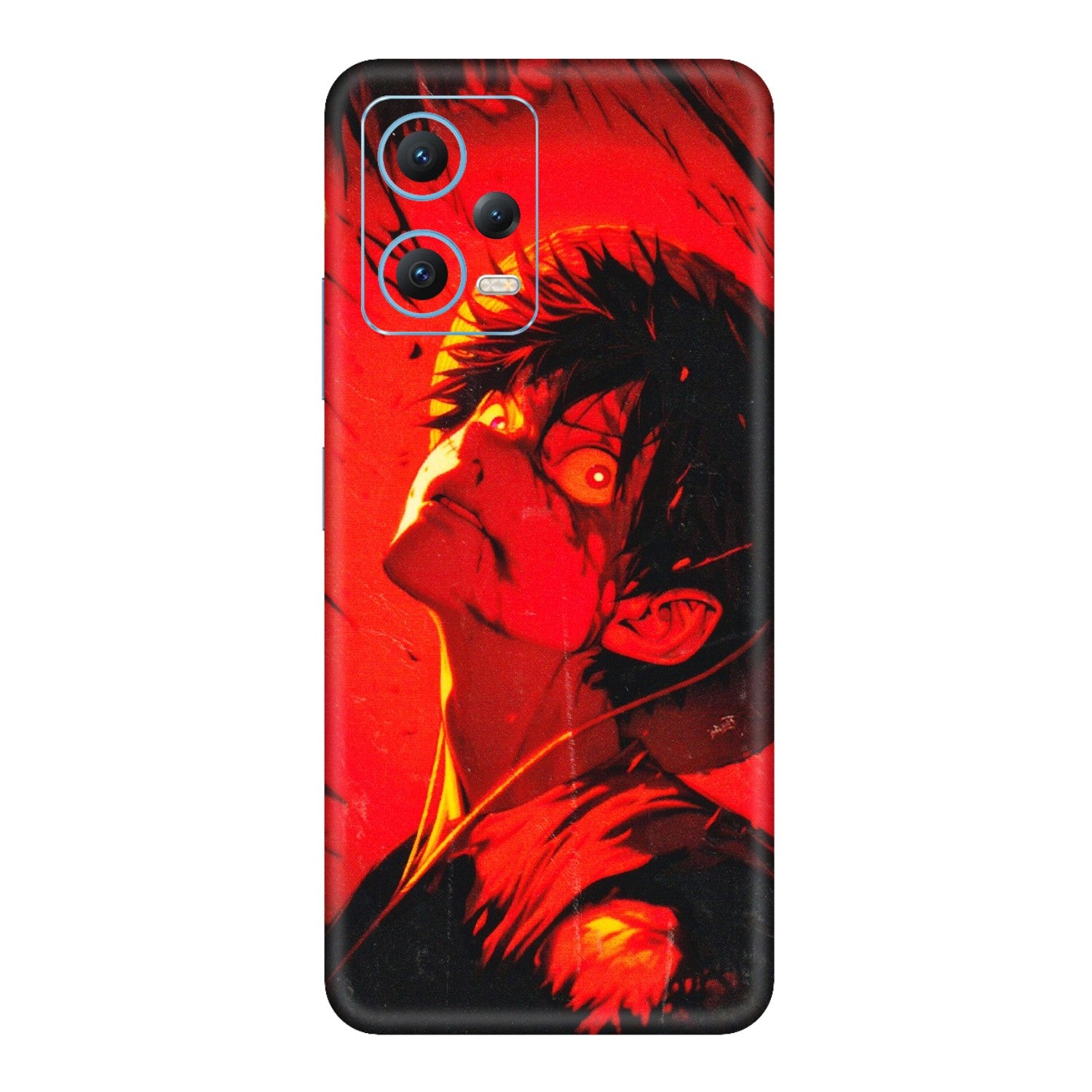 Xiaomi Redmi Phone Skins (All Models) - D.Luffy Power Up One Piece Anime - 3D Embossed Finish (L-326) Redmi Note 12 5G