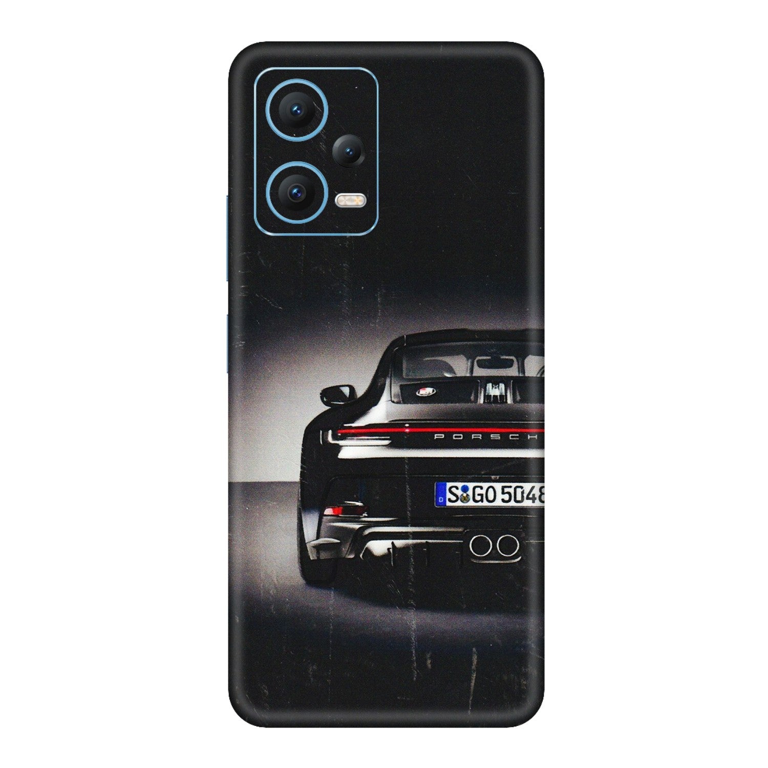 Xiaomi Redmi Phone Skins (All Models) - New Black Porsche GT3 - 3D Embossed Finish (L-327) Redmi Note 12 5G